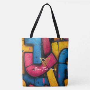 Custom : Urban Graffiti Personalised Tote