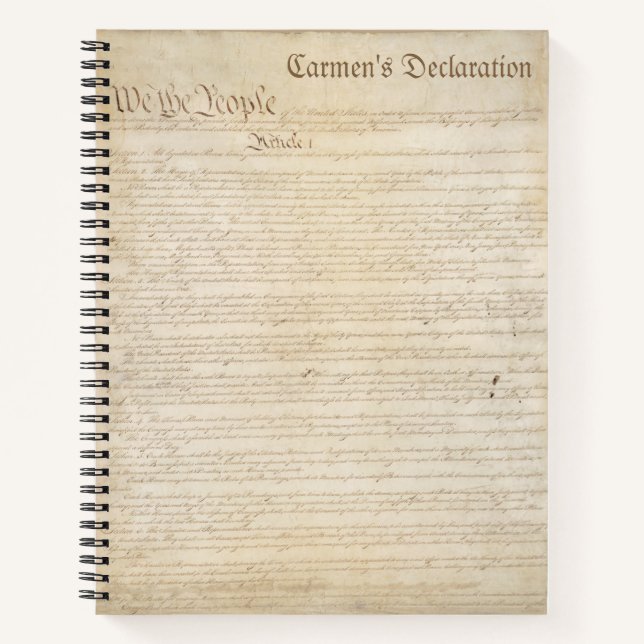 Custom US Constitution Notebook (Front)
