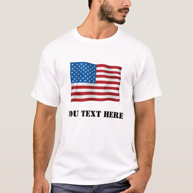Custom US Flag T-Shirt (Front)