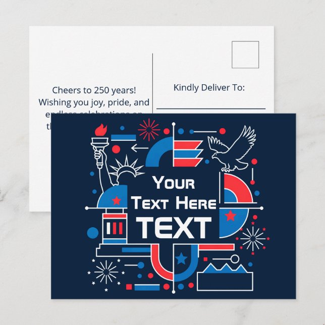 Custom USA 250 Holiday Postcard (Front/Back)