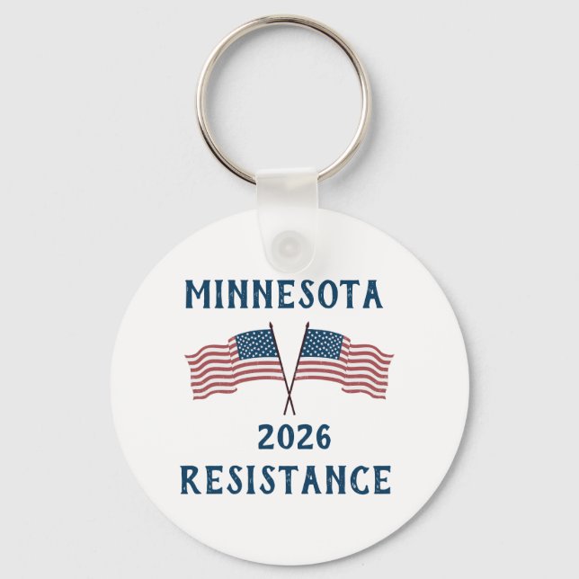 Custom USA Flag Resistance  Key Ring (Front)