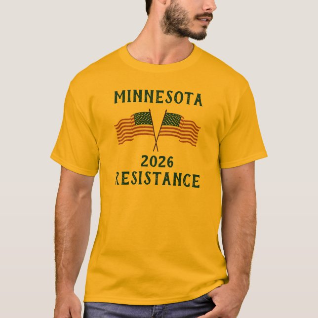 Custom USA Flag Resistance  T-Shirt (Front)