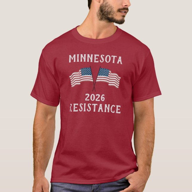 Custom USA Flag Resistance  T-Shirt (Front)