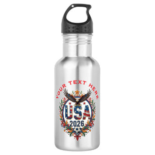 Custom USA National Soccer Team Bald Eagle Logo 532 Ml Water Bottle