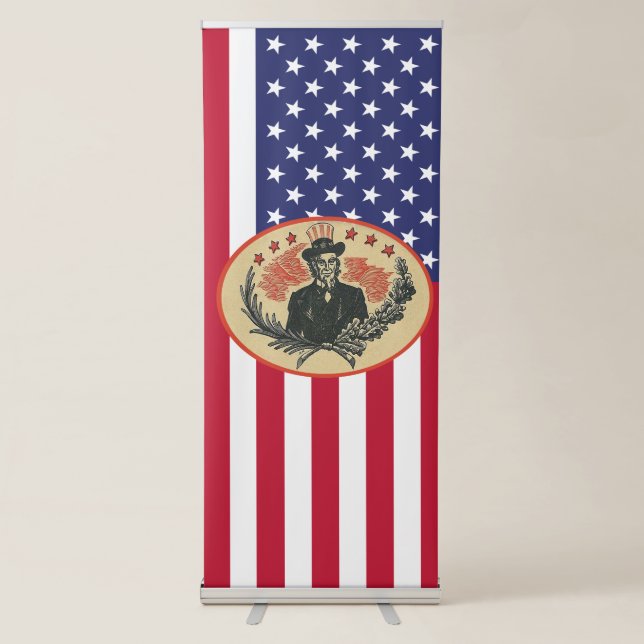 Custom USA President Flag Retractable Banner (Front)