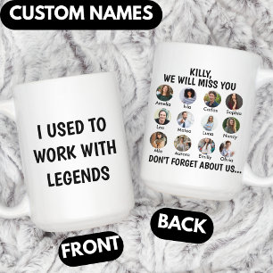 custom Used To Work With Legends 12 Photo Coworker Coffee Mug
