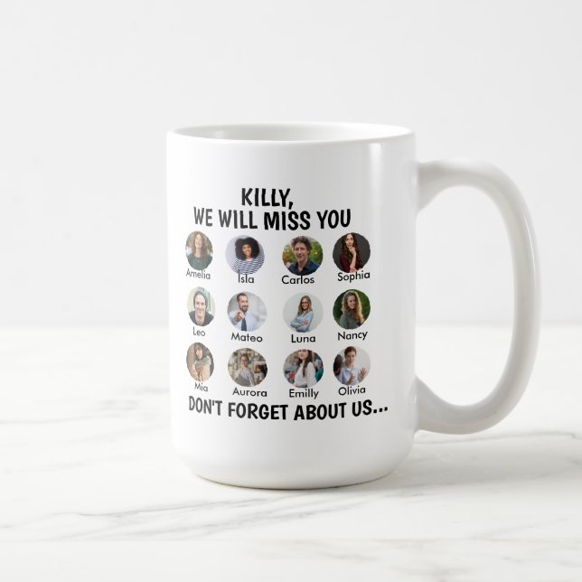 custom Used To Work With Legends 12 Photo Coworker Coffee Mug (Right)