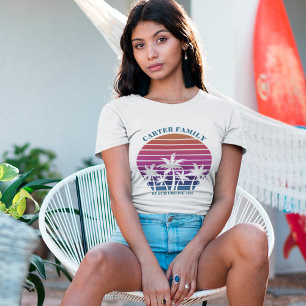 Custom Vacation Beach Cruise Palm Tree Women's T-Shirt