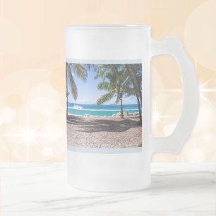 Custom Vacation PHOTO Personalise Beer Frosted Mug