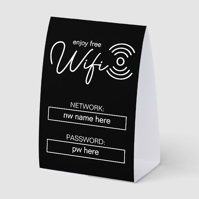 Custom Vacation Rentals Home Wifi Instructions (Front)