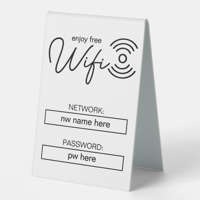Custom Vacation Rentals Home Wifi Instructions (Front)
