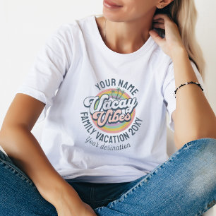 Custom Vacay Vibes Matching Family Vacation  T-Shirt
