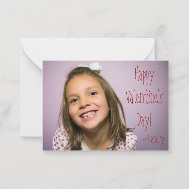 Custom Valentine for Kids With Word Search Card (Front)