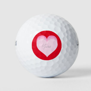 Custom Valentine heart shades pink Golf Ball