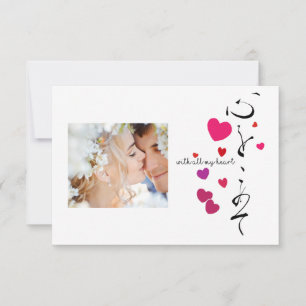 Custom Valentine: With All My Heart Invitation