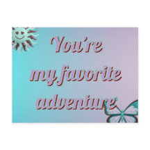 Custom Valentine's Card | Turquoise and Purple