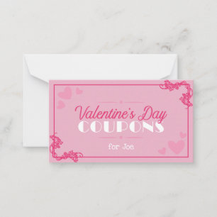 Custom Valentine's Day Coupons romantic Card