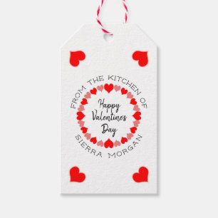 Custom Valentine's Day Heart Wreath Kitchen Treats Gift Tags