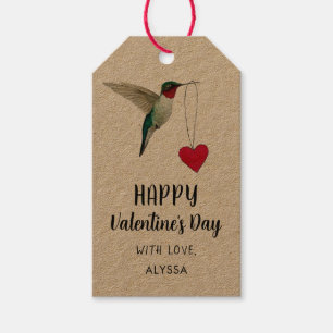 Custom Valentine's Day  Hummingbird Gift Tags
