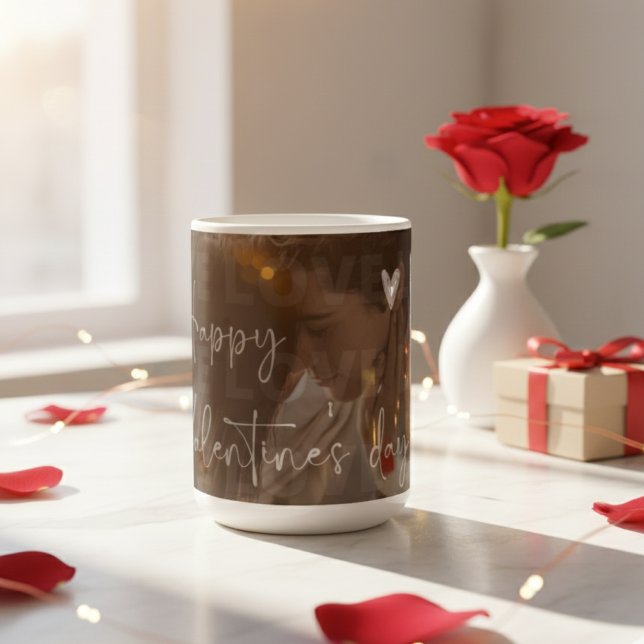 Custom Valentine's Day Romantic Couple Photo  Coffee Mug (Creator Uploaded)