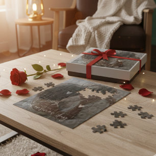Custom Valentine's Day Romantic Couple Photo Jigsaw Puzzle