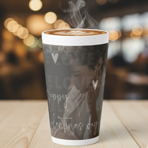 Custom Valentine's Day Romantic Couple Photo  Latte Mug