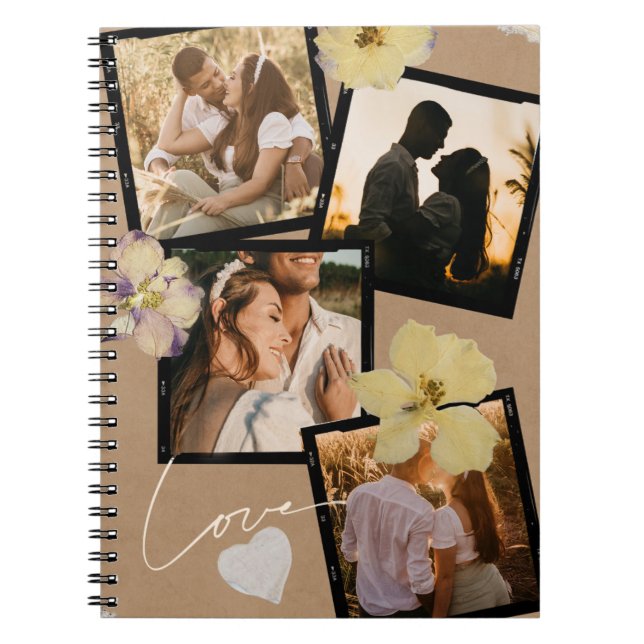 Custom Valentine's Day Romantic Couple Photo  Notebook (Front)
