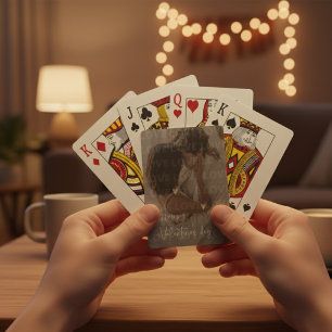 Custom Valentine's Day Romantic Couple Photo  Playing Cards