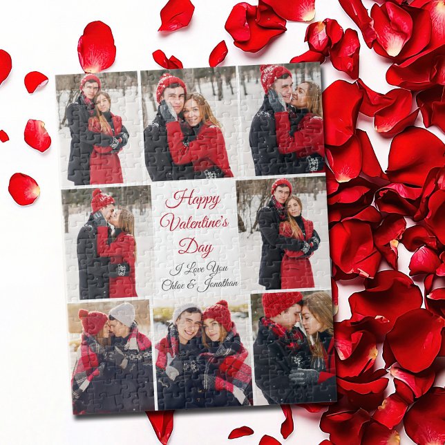 Custom Valentine's Day Romantic Love Photo Collage Jigsaw Puzzle (Creator Uploaded)