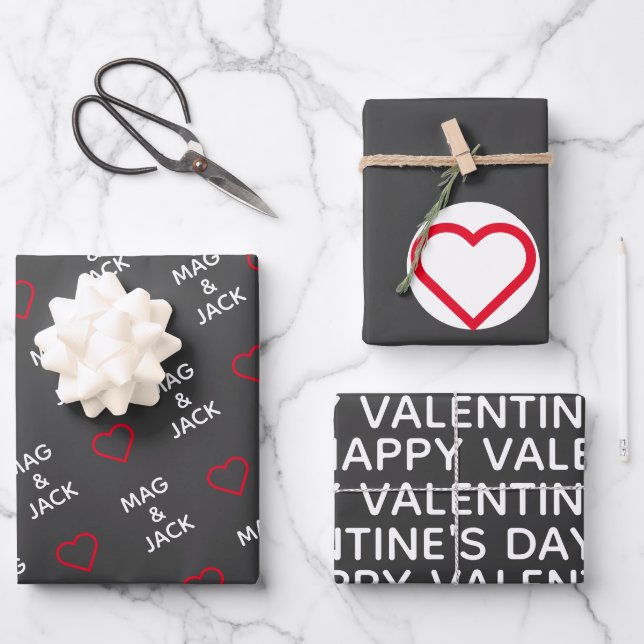 Custom Valentine's Day Wrapping Paper (Front)
