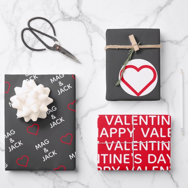 Custom Valentine's Day Wrapping Paper (Front)