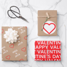 Custom Valentine's Day Wrapping Paper