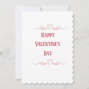 Custom Valentine's Modern Minimalist Trendy Chic Holiday Card