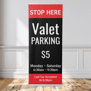 Custom Valet Parking Retractable Banner