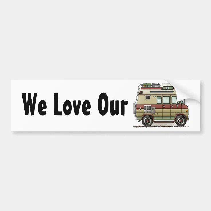 Custom Van Camper RV Bumper Sticker Zazzle