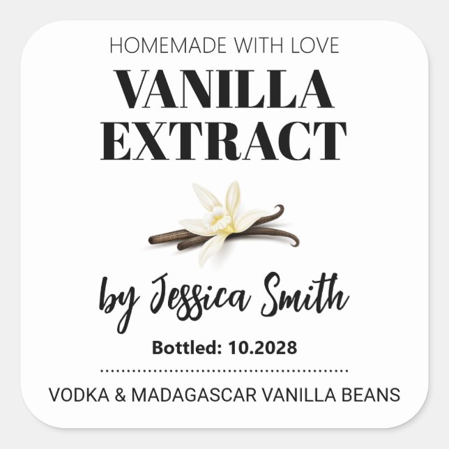 Custom Vanilla Extract Label (Front)