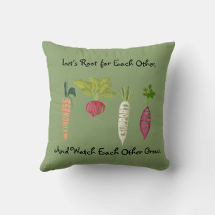 Custom Vegan Plant-Themed Throw Pillow Decor