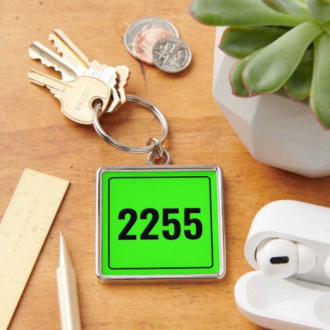Custom Vehicle Number Plate Keychain (Desk)