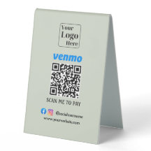Custom Venmo QR Code Payment Stand