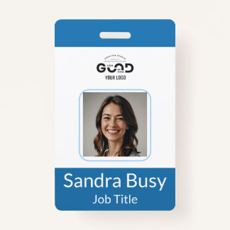 Custom Vertical Employee Photo ID Badge | Professi