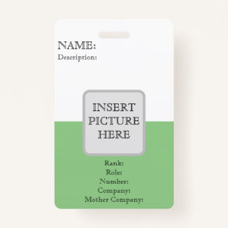  CUSTOM VERTICAL ID BADGE