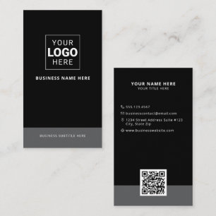 Custom Vertical Logo Business Card