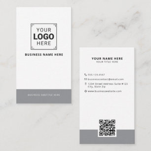 Custom Vertical Logo Business Card