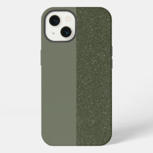 Custom Vertical Moss Green iPhone 13 Case