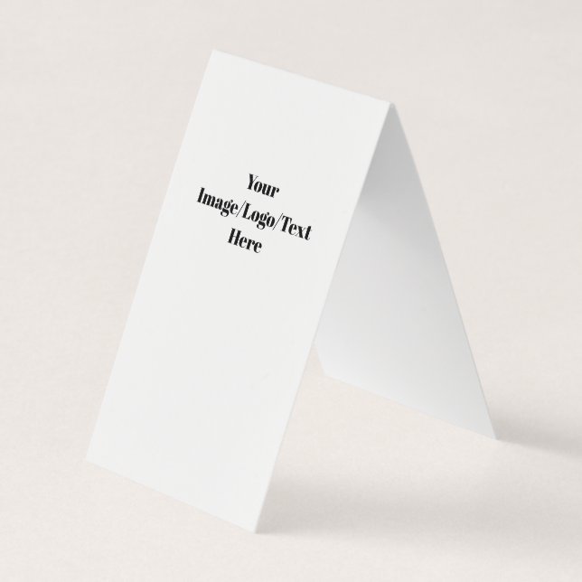 Custom Vertical Tent Fold Folded Business Card (Front)
