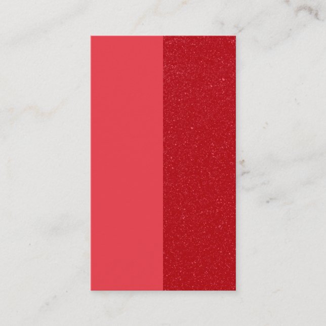 Custom Vertical Tomato Red Glitter Flat Place Card (Front)