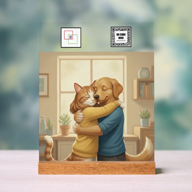 Custom Veterinarian Event Acrylic Pedestal Sign  (Neutral)