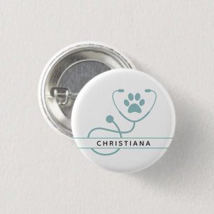 Custom Veterinarian Veterinary Professionals 3 Cm Round Badge