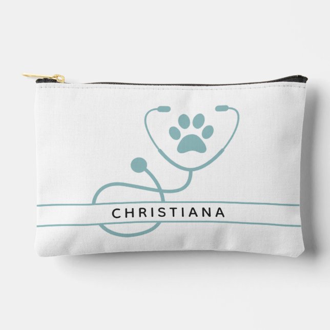 Custom Veterinarian Veterinary Professionals Accessory Pouch (Front)