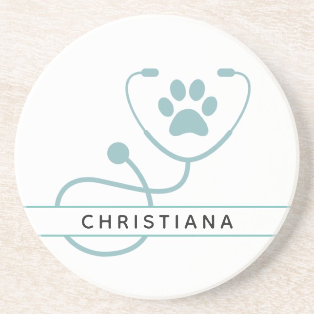 Custom Veterinarian Veterinary Professionals Coaster (Front)